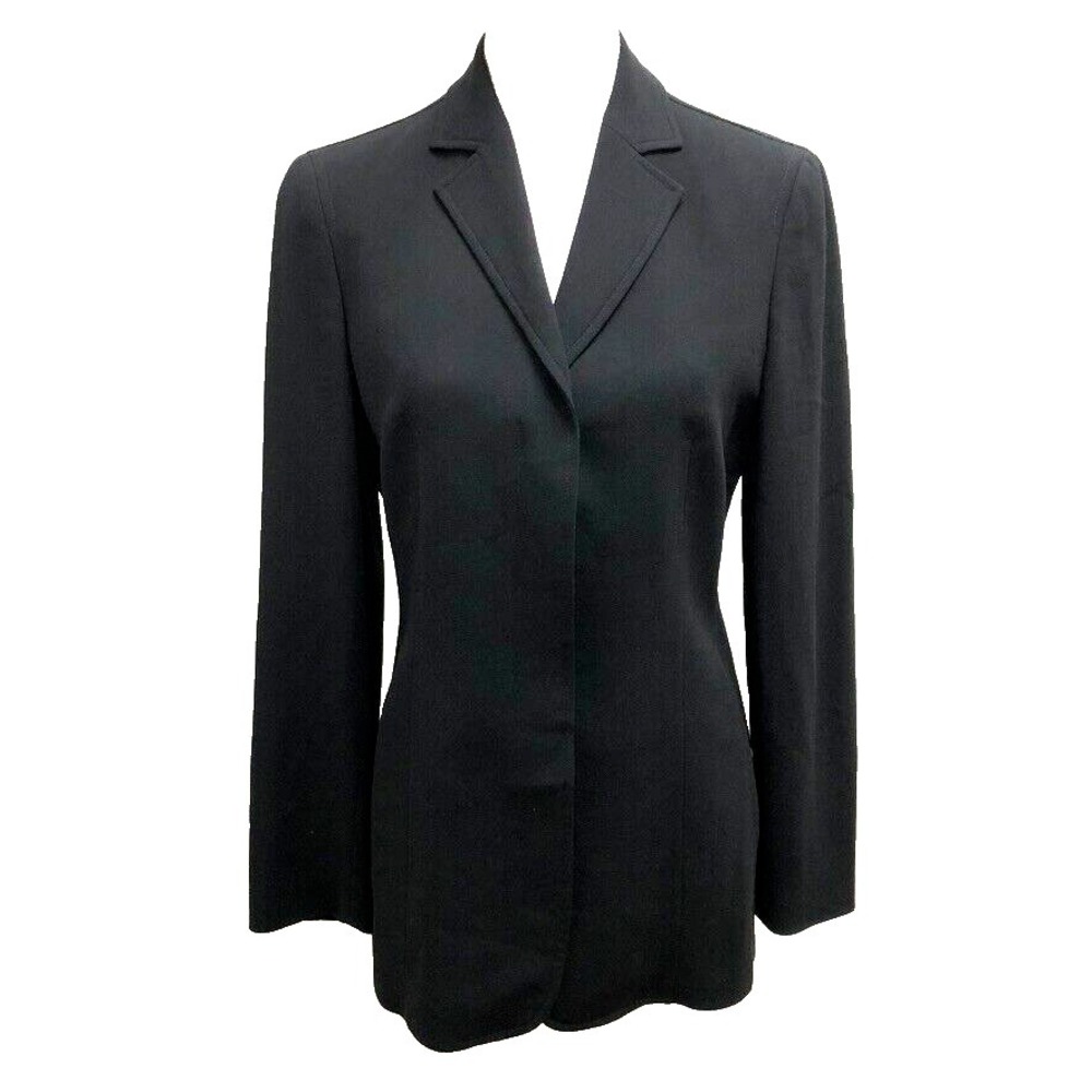 Calvin Klein Collection Blazer Jacket Womens 4 Black Minimalist Business Teacher